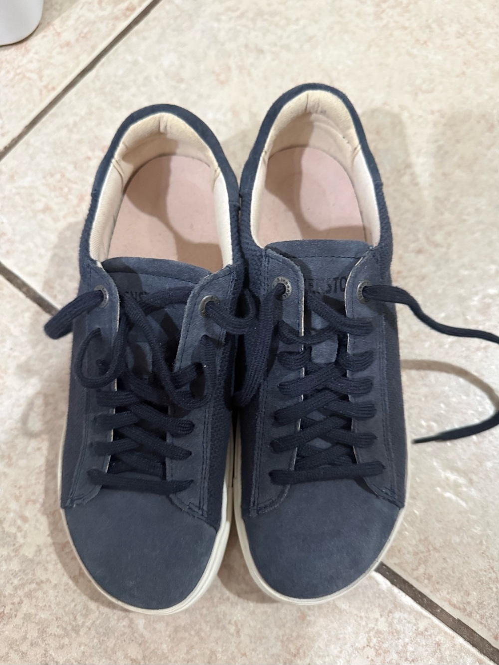 Birkenstock Women's Navy Blue Low-Top Suede Sneakers 36  5.5 - 6